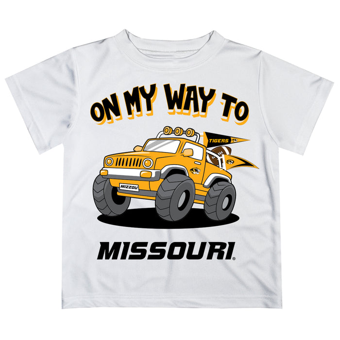 Missouri Tigers MU Vive La Fete Monster Truck Boys Game Day White Short Sleeve Tee