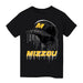 Missouri Tigers MU Original Dripping Baseball Helmet Black T-Shirt Cotton by Vive La Fete