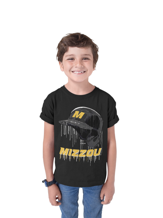 Missouri Tigers MU Original Dripping Baseball Helmet T-Shirt Cotton by Vive La Fete - Vive La Fête - Online Apparel Store