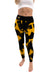 Missouri Tigers MU Vive La Fete Paint Brush Logo on Waist Women Gold Yoga Leggings