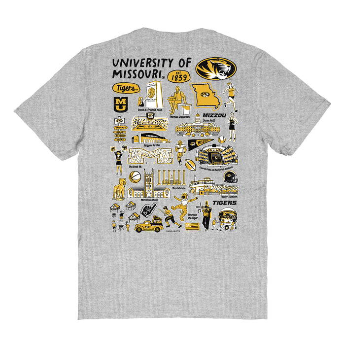 Missouri Tigers MU Vive La Fete Impressions Artwork Womens Cotton Tshirt - Vive La Fête - Online Apparel Store