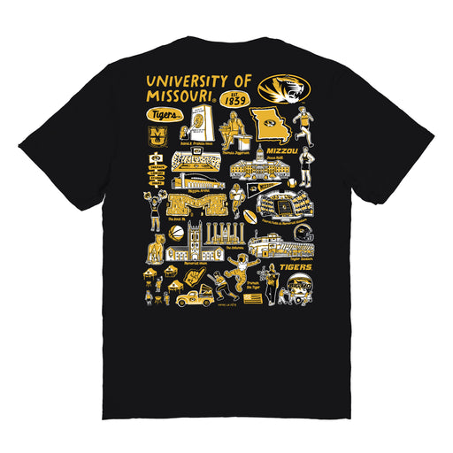 Missouri Tigers MU Vive La Fete Impressions Artwork Womens Cotton Tshirt - Vive La Fête - Online Apparel Store