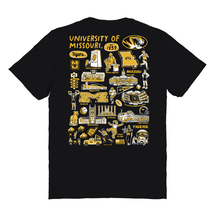Missouri Tigers MU Vive La Fete Impressions Artwork Womens Cotton Tshirt - Vive La Fête - Online Apparel Store
