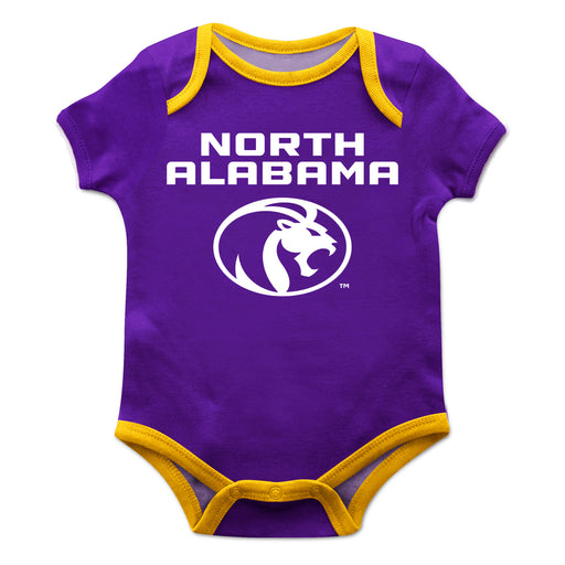 North Alabama Lions Vive La Fete Infant Game Day Purple Short Sleeve Onesie New Fan Mascot and Name Bodysuit - Vive La Fête - Online Apparel Store