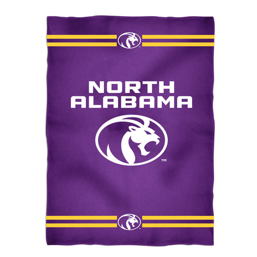 North Alabama Lions Vive La Fete Game Day Soft Premium Fleece Purple Throw Blanket 40" x 58" Logo and Stripes - Vive La Fête - Online Apparel Store