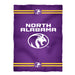 North Alabama Lions Vive La Fete Game Day Soft Premium Fleece Purple Throw Blanket 40" x 58" Logo and Stripes - Vive La Fête - Online Apparel Store