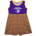 North Alabama Lions Vive La Fete Girls Game Day Sleeveless Tank Dress Solid Purple Logo Stripes on Skirt - Vive La Fête - Online Apparel Store