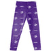 North Alabama Lions Vive La Fete Girls Game Day All Over Two Logos Elastic Waist Classic Play Purple Leggings Tights