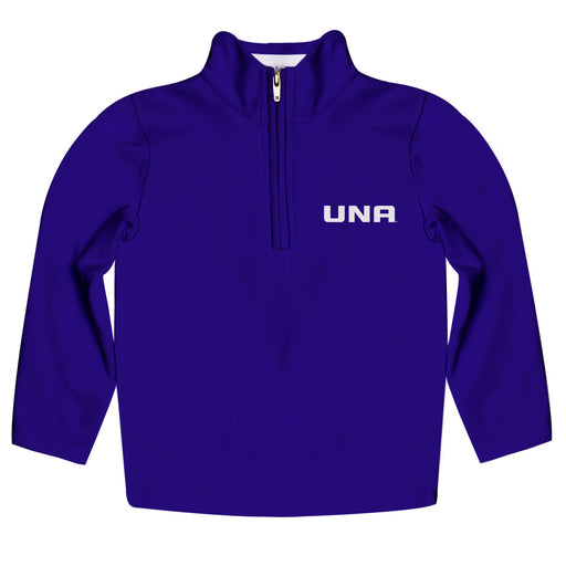 North Alabama Lions Vive La Fete Game Day Solid Purple Quarter Zip Pullover Sleeves