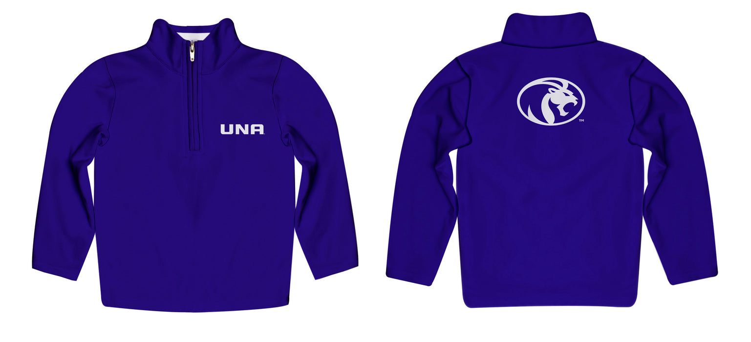 North Alabama Lions Vive La Fete Game Day Solid Purple Quarter Zip Pullover Sleeves - Vive La Fête - Online Apparel Store
