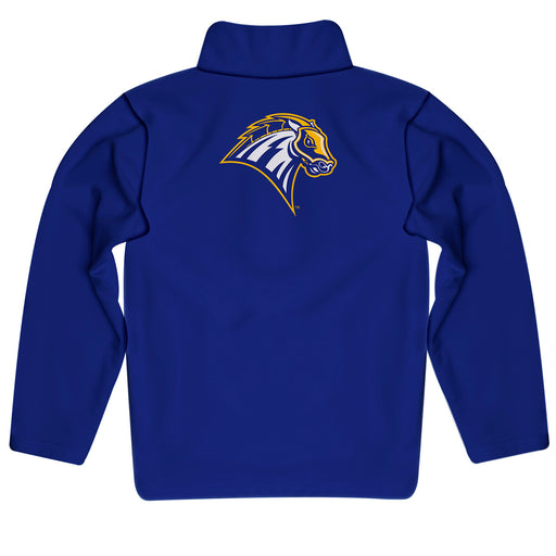 University of New Haven Chargers Vive La Fete Game Day Solid Blue Quarter Zip Pullover Sleeves - Vive La Fête - Online Apparel Store