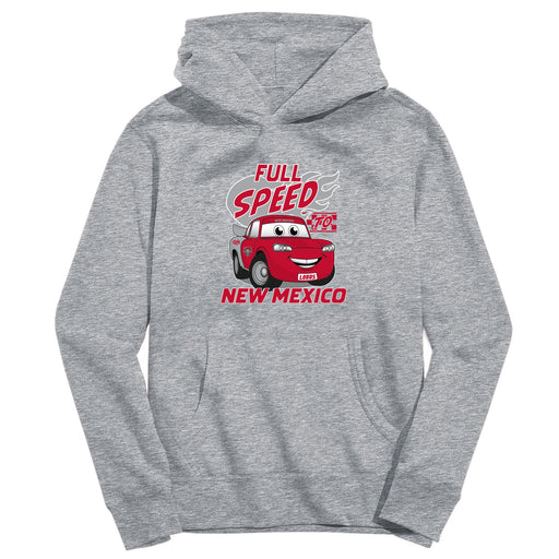 New Mexico Lobos UNM Full Speed Heather Grey Cotton Youth Hoodie