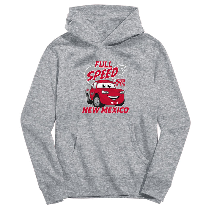 New Mexico Lobos UNM Full Speed Heather Grey Cotton Youth Hoodie