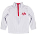 New Mexico Lobos UNM Hand Sketched Vive La Fete Impressions Artwork  White Quarter Zip Pullover V1