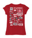 New Mexico Lobos UNM Hand Sketched Vive La Fete Impressions Artwork Red Girls Cotton Short Sleeve Tee - Vive La Fête - Online Apparel Store