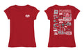 New Mexico Lobos UNM Hand Sketched Vive La Fete Impressions Artwork Red Girls Cotton Short Sleeve Tee - Vive La Fête - Online Apparel Store