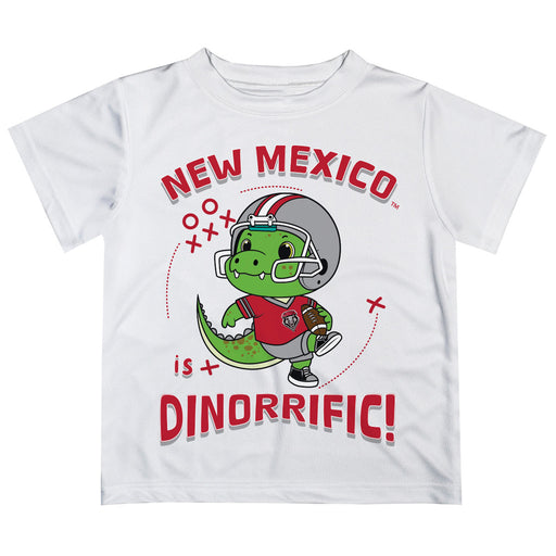 New Mexico Lobos UNM Vive La Fete Dinorrific Boys Game Day White Short Sleeve Tee