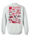 New Mexico Lobos UNM Hand Sketched Artwork Red Crewneck Sweatshirt for Women - Vive La Fête - Online Apparel Store