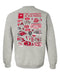 New Mexico Lobos UNM Hand Sketched Artwork Red Crewneck Sweatshirt for Women - Vive La Fête - Online Apparel Store