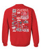 New Mexico Lobos UNM Hand Sketched Artwork Red Crewneck Sweatshirt for Women - Vive La Fête - Online Apparel Store