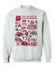 New Mexico Lobos UNM Hand Sketched Vive La Fete Impressions White Cotton Crewneck Sweatshirt for Women