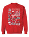 New Mexico Lobos UNM Vive La Fete Impressions Red Cotton Crewneck Sweatshirt for Women