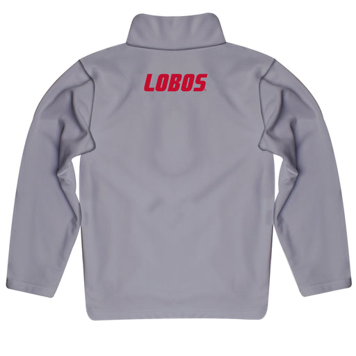 New Mexico Lobos Vive La Fete Logo and Mascot Name Womens Gray Quarter Zip Pullover - Vive La Fête - Online Apparel Store