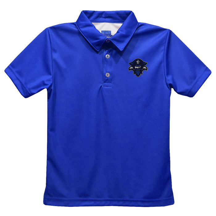 University of New Orleans Privateers UNO Embroidered Gray Short Sleeve Polo Box Shirt