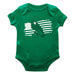 North Texas Mean Green Vive La Fete Infant Game Day Green Short Sleeve Bodysuit