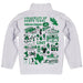 North Texas Mean Green Hand Sketched Vive La Fete Impressions Artwork White Boys Quarter Zip Pullover V1 - Vive La Fête - Online Apparel Store