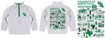 North Texas Mean Green Hand Sketched Vive La Fete Impressions Artwork White Boys Quarter Zip Pullover V1 - Vive La Fête - Online Apparel Store