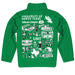 North Texas Mean Green Hand Sketched Vive La Fete Impressions Artwork  Green Boys Quarter Zip Pullover V1 - Vive La Fête - Online Apparel Store