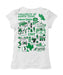 North Texas Mean Green Hand Sketched Vive La Fete Impressions Artwork White Girls Cotton Short Sleeve Tee - Vive La Fête - Online Apparel Store