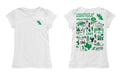 North Texas Mean Green Hand Sketched Vive La Fete Impressions Artwork White Girls Cotton Short Sleeve Tee - Vive La Fête - Online Apparel Store