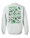North Texas Mean Green Hand Sketched Artwork Green Crewneck Sweatshirt for Women - Vive La Fête - Online Apparel Store