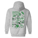 North Texas Mean Green Hand Sketched Artwork Cotton Fleece Women Hoodie - Vive La Fête - Online Apparel Store