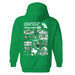 North Texas Mean Green Hand Sketched Artwork Cotton Fleece Women Hoodie - Vive La Fête - Online Apparel Store