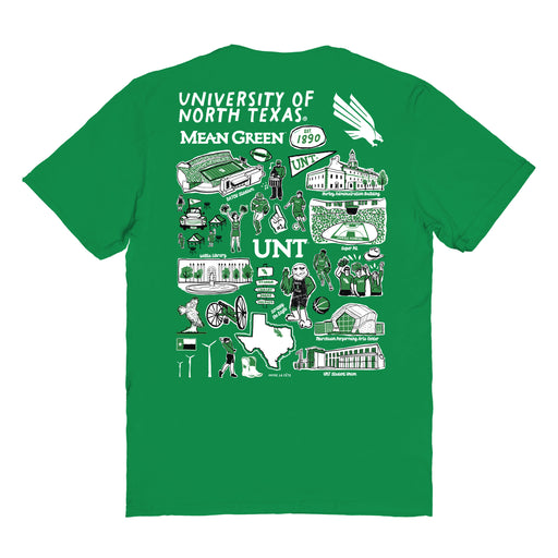North Texas Mean Green Vive La Fete Impressions Artwork Womens Cotton Tshirt - Vive La Fête - Online Apparel Store