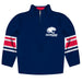 South Alabama Jaguars Vive La Fete Game Day Blue Fleece Quarter Zip Pullover Stripes on Sleeves - Vive La Fête - Online Apparel Store