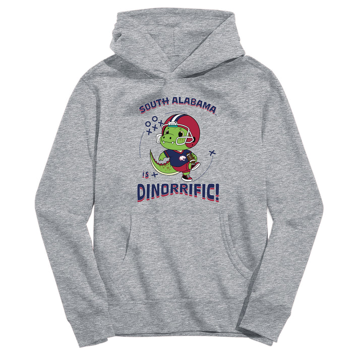 South Alabama Jaguars Dinorrific Heather Grey Cotton Youth Hoodie