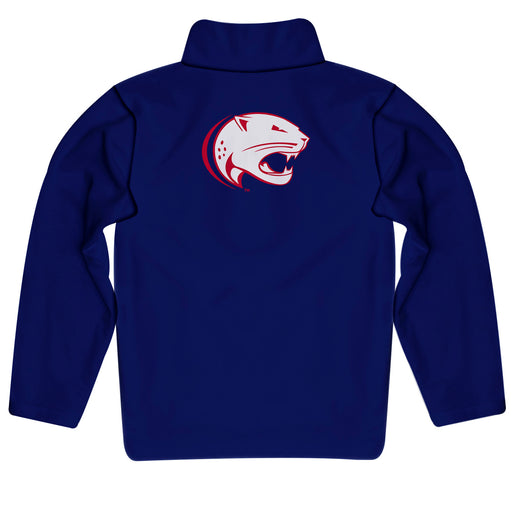 South Alabama Jaguars Vive La Fete Game Day Solid Blue Quarter Zip Pullover Sleeves - Vive La Fête - Online Apparel Store