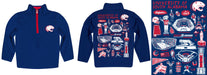 South Alabama Jaguars Hand Sketched Vive La Fete Impressions Artwork Blue Boys Quarter Zip Pullover V1 - Vive La Fête - Online Apparel Store
