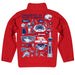 South Alabama Jaguars Hand Sketched Vive La Fete Impressions Artwork Red Boys Quarter Zip Pullover V1 - Vive La Fête - Online Apparel Store