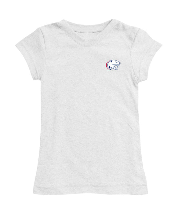 South Alabama Jaguars Hand Sketched Vive La Fete Impressions Artwork White Girls Cotton Short Sleeve Tee
