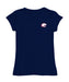 South Alabama Jaguars Hand Sketched Vive La Fete Impressions Artwork Navy Girls Cotton Short Sleeve Tee