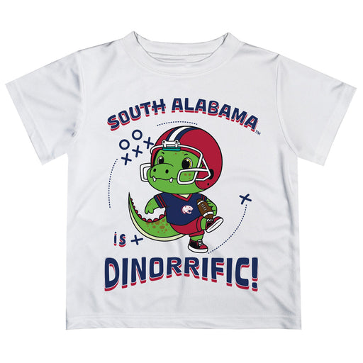 South Alabama Jaguars Vive La Fete Dinorrific Boys Game Day White Short Sleeve Tee