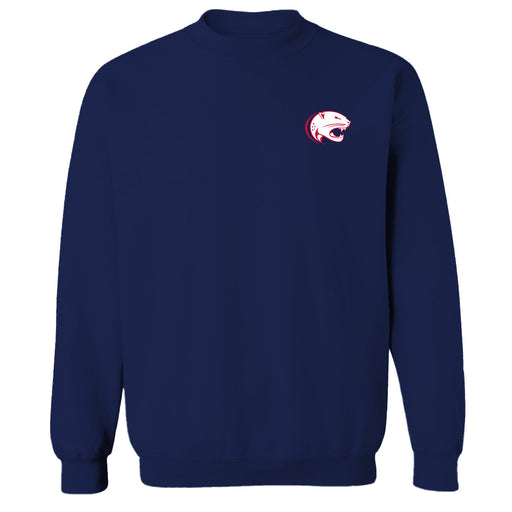 South Alabama Jaguars Hand Sketched Vive La Fete Impressions Artwork Navy Crew Neck Sweatshirt for Women