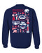 South Alabama Jaguars Hand Sketched Artwork Navy Crewneck Sweatshirt for Women - Vive La Fête - Online Apparel Store