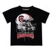 South Carolina Gamecocks Original Dripping Football Helmet Black T-Shirt by Vive La Fete
