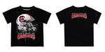 South Carolina Gamecocks Original Dripping Football Helmet Black T-Shirt by Vive La Fete - Vive La Fête - Online Apparel Store